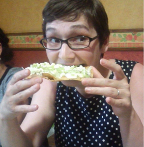 Corey eating a Toastada in Mexico! @coreylatislaw.com