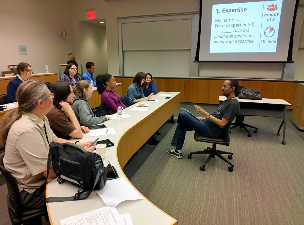 Barcamp Philly 2014 - Participants begin the workshop and introduce their areas of expertise. @coreylatislaw.com 